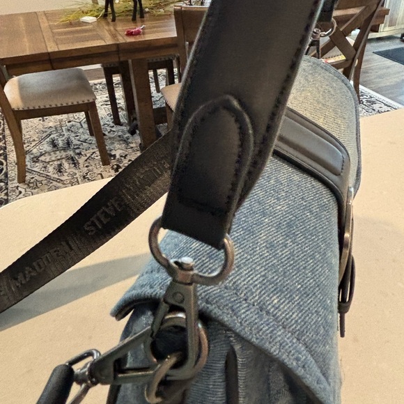 Steve Madden Denim and Black Crossbody Bag - Picture 7 of 7